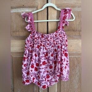Free People floral tank top